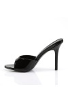 Classique Black Patent 4 Inch Mule