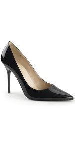 Classique Black Patent 4 Inch High Heel Pump