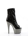 Black Sequin Adore Platform Ankle Boots