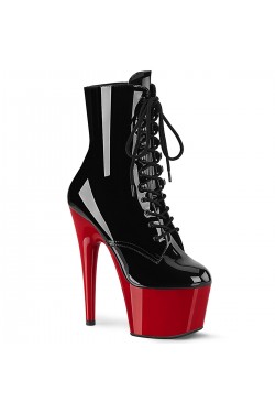 Red Platform Adore Black Ankle Boots