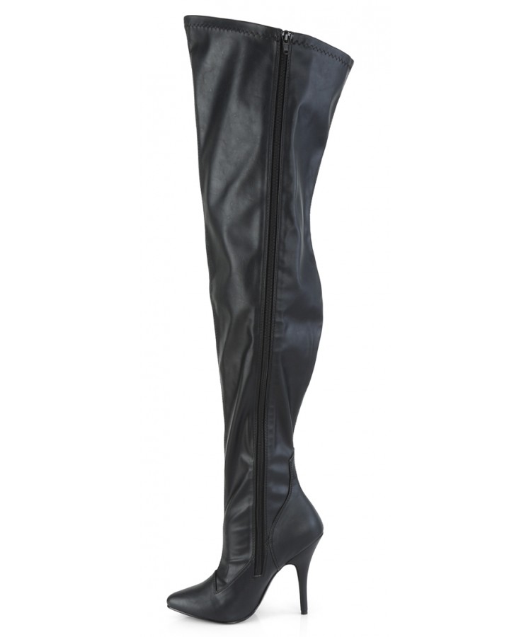 black wide thigh high boots