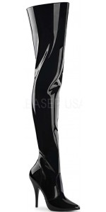 Pretty Woman Seduce Black Patent Thigh High Boots